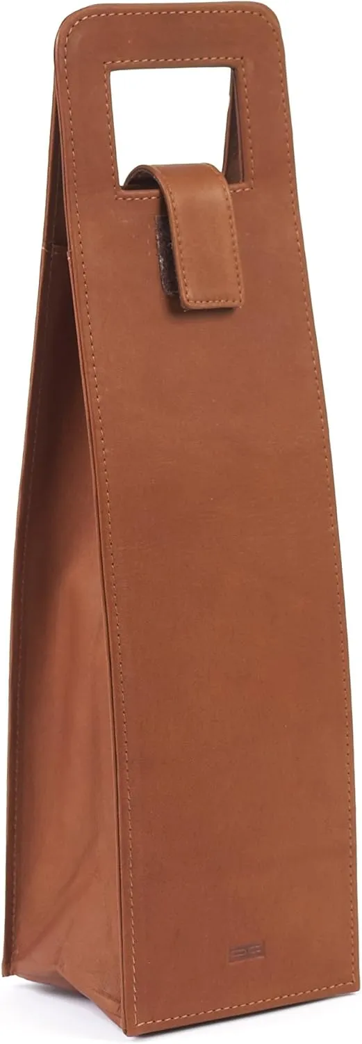 Claire Chase Leather Wine Satchel Saddle