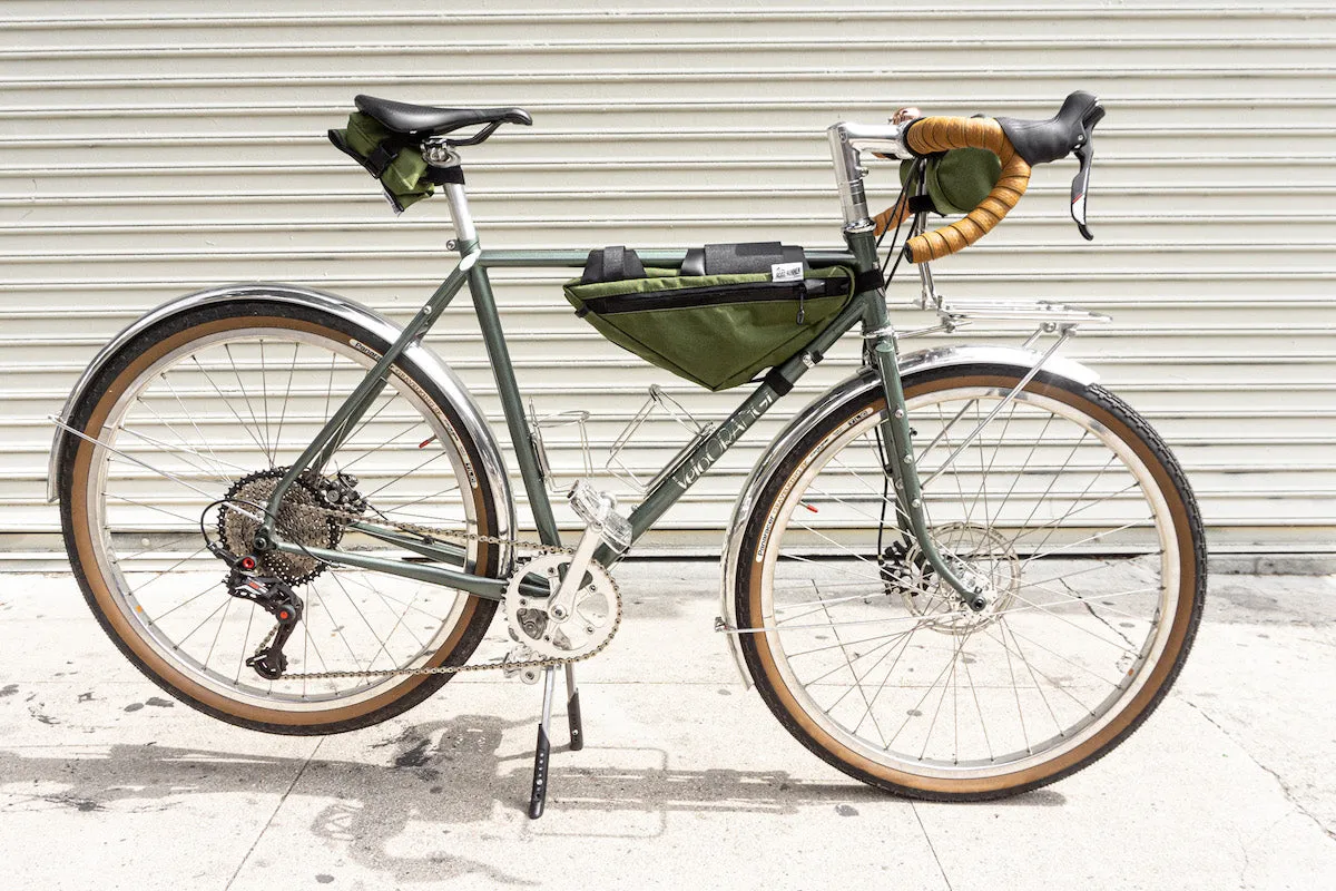 Day Packing Kit: Burrito Bag 1.3L. Tool Roll. Wedge Frame Bag