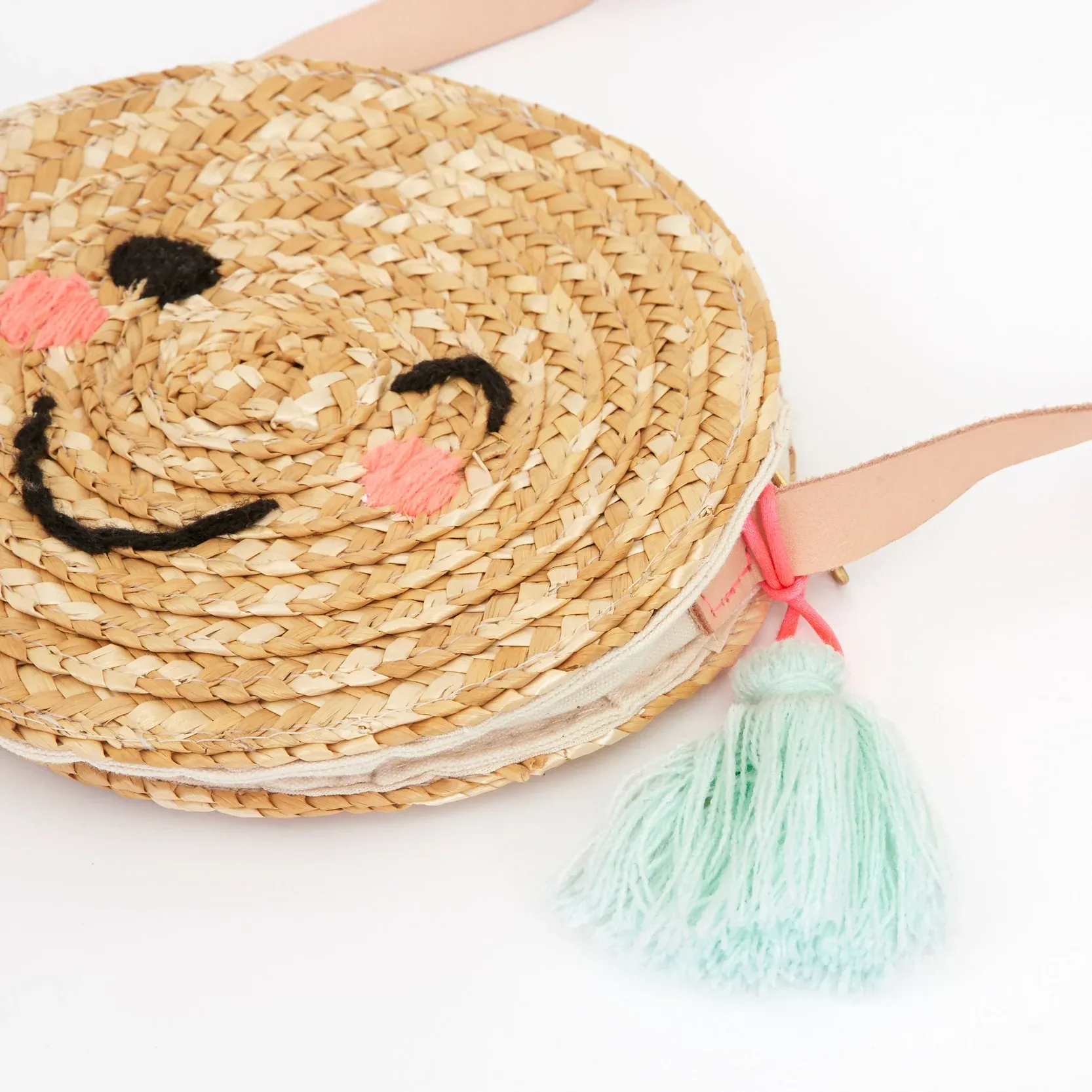 Emoji Cross Body Straw Bag