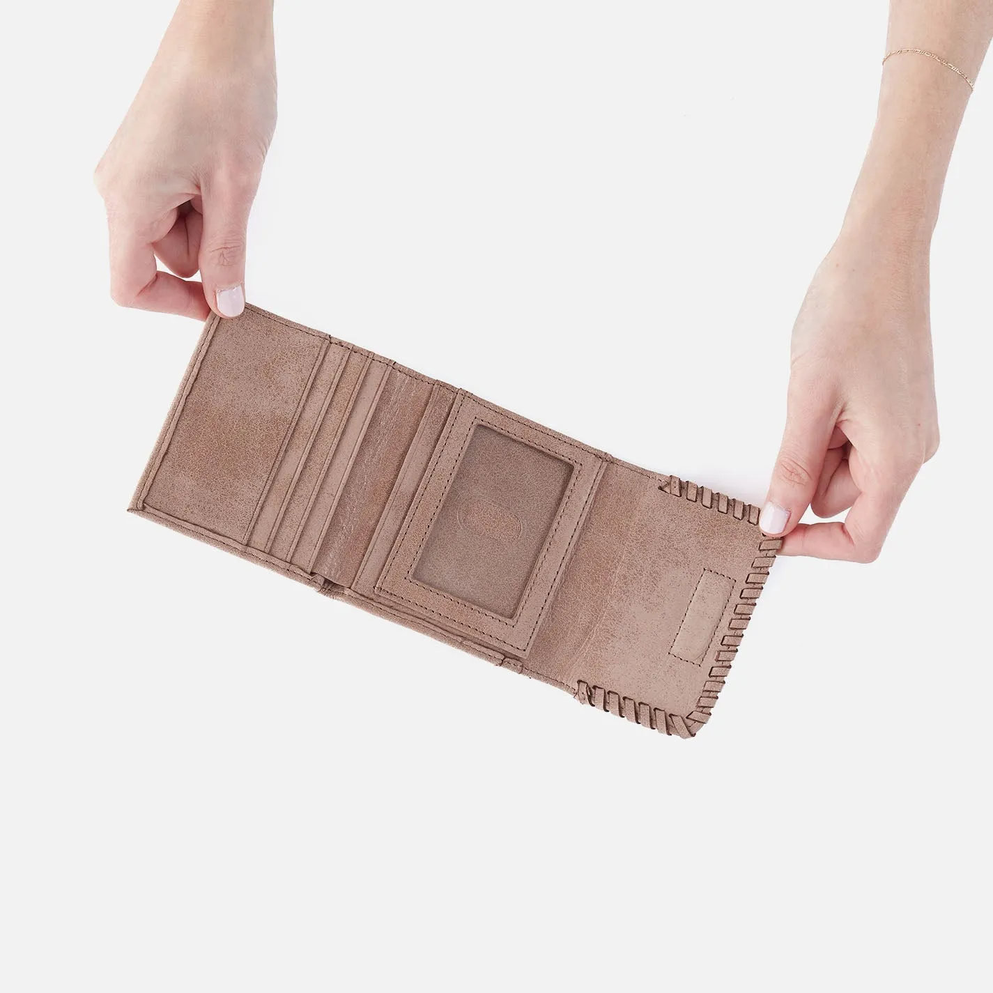 Foray Small Wallet In Buffed Leather - Hazel