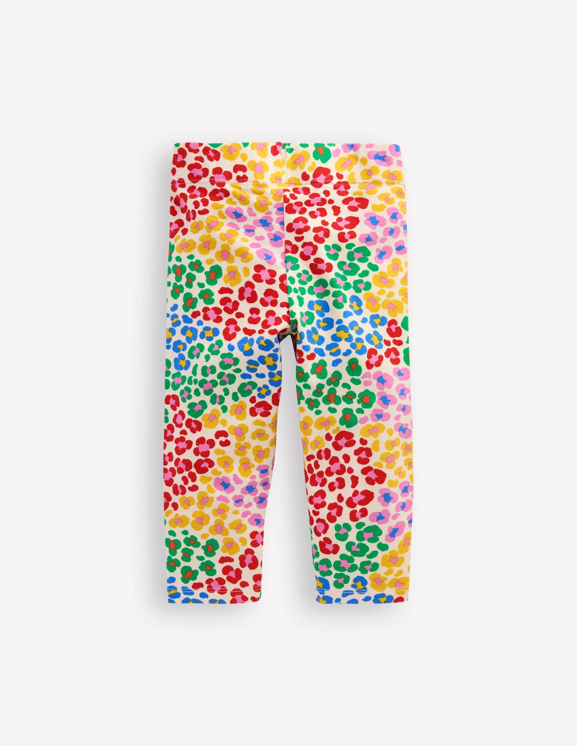 Fun Cropped Leggings-Multi Rainbow Leopard