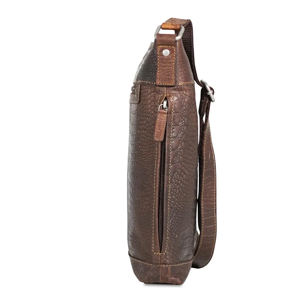 Jack Georges Hornback Croco Crossbody Bag