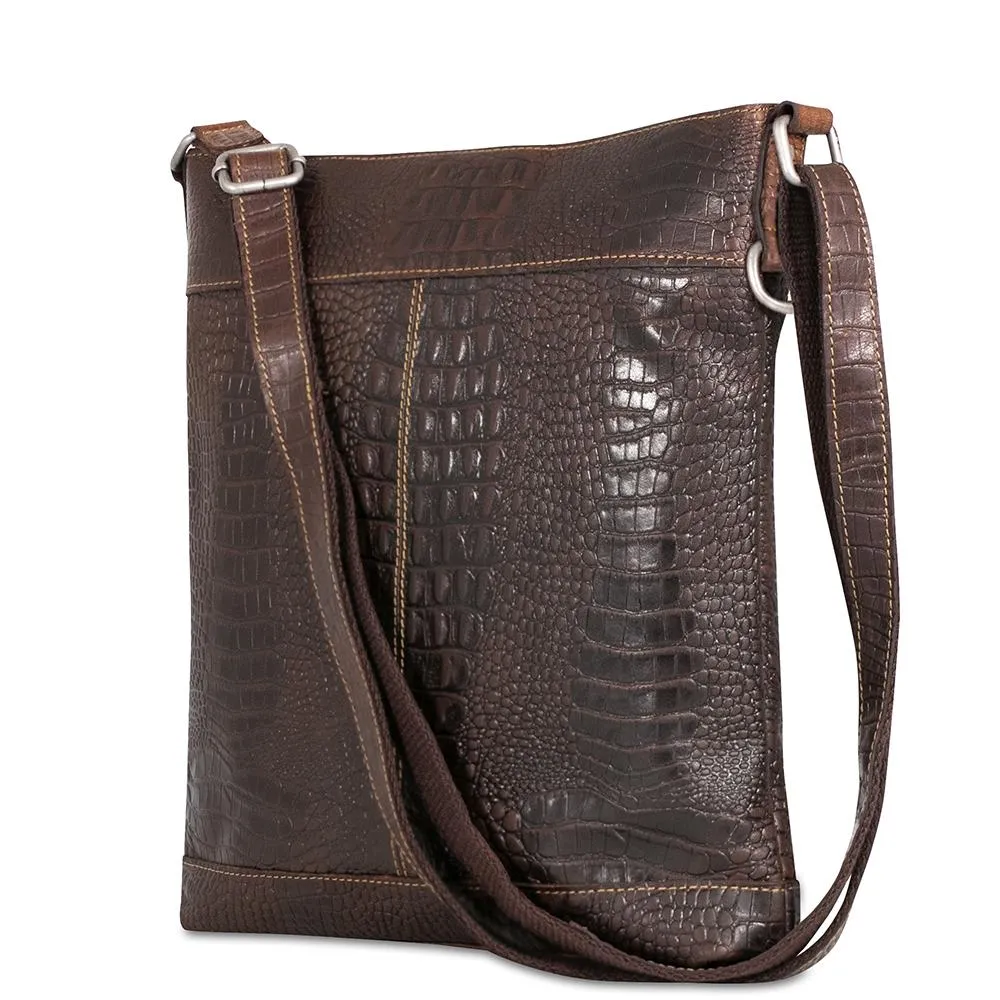 Jack Georges Hornback Croco Crossbody Bag