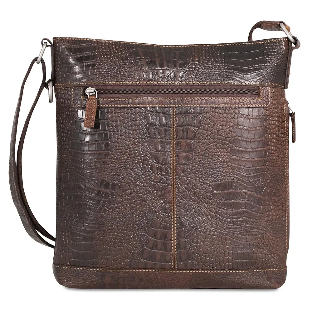 Jack Georges Hornback Croco Crossbody Bag