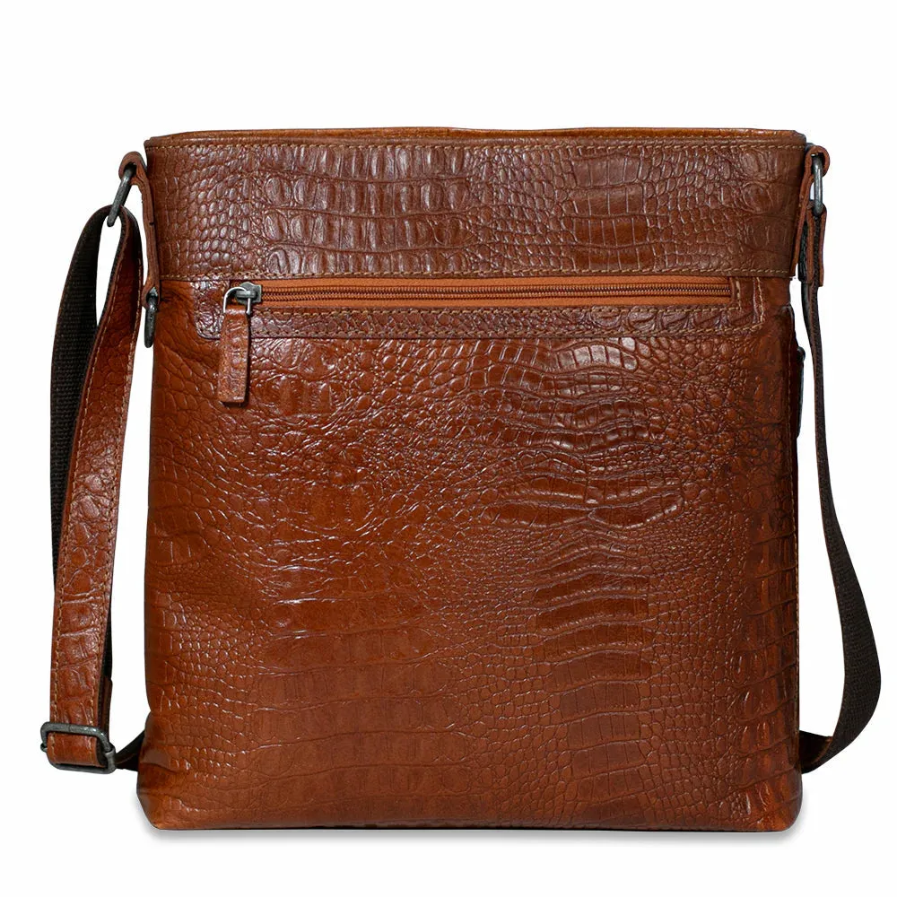 Jack Georges Hornback Croco Crossbody Bag