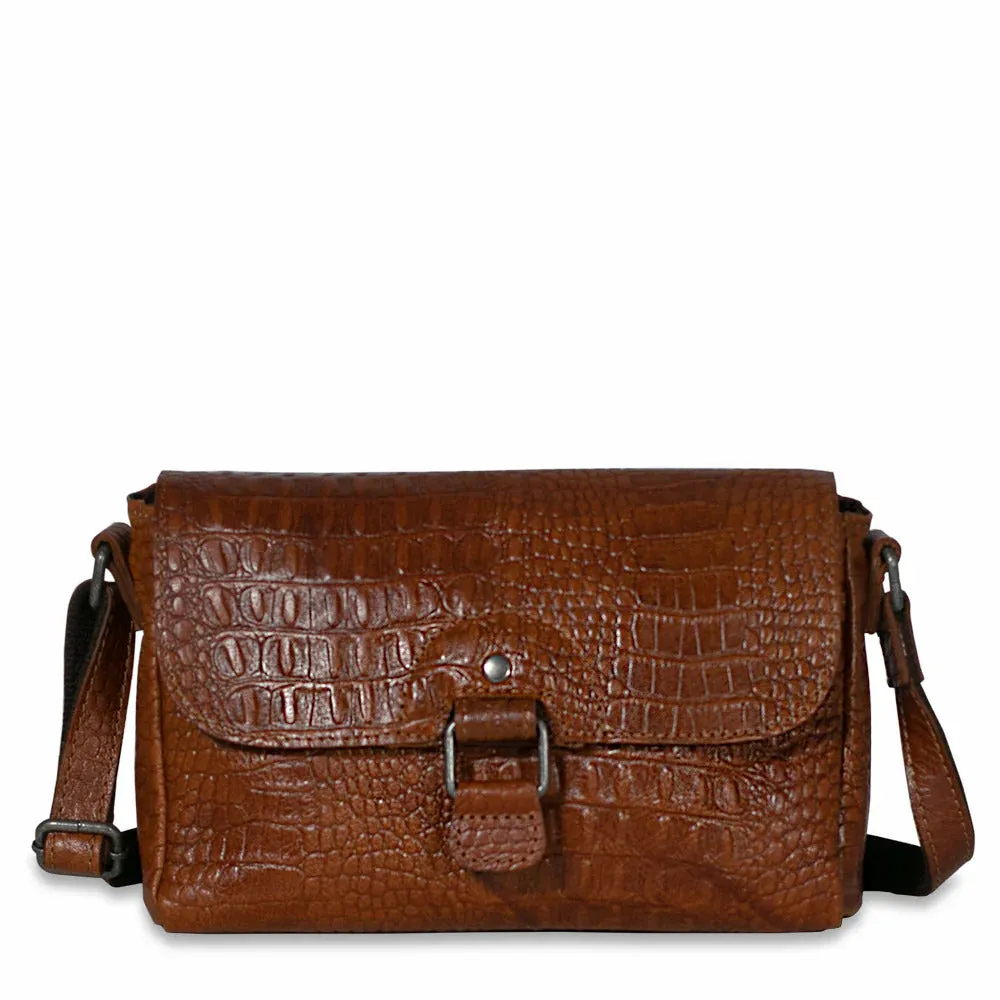Jack Georges Hornback Croco Emma Petite Crossbody Bag