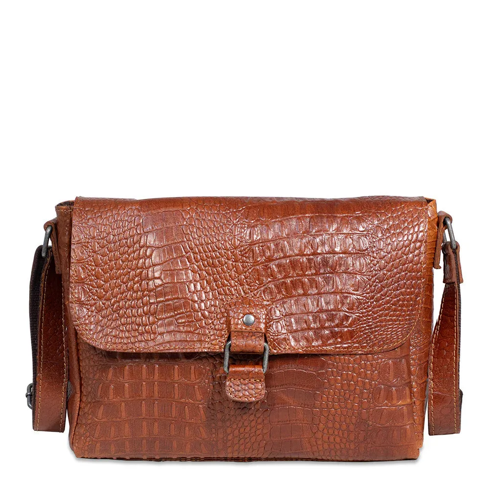 Jack Georges Hornback Croco Olivia Crossbody Bag