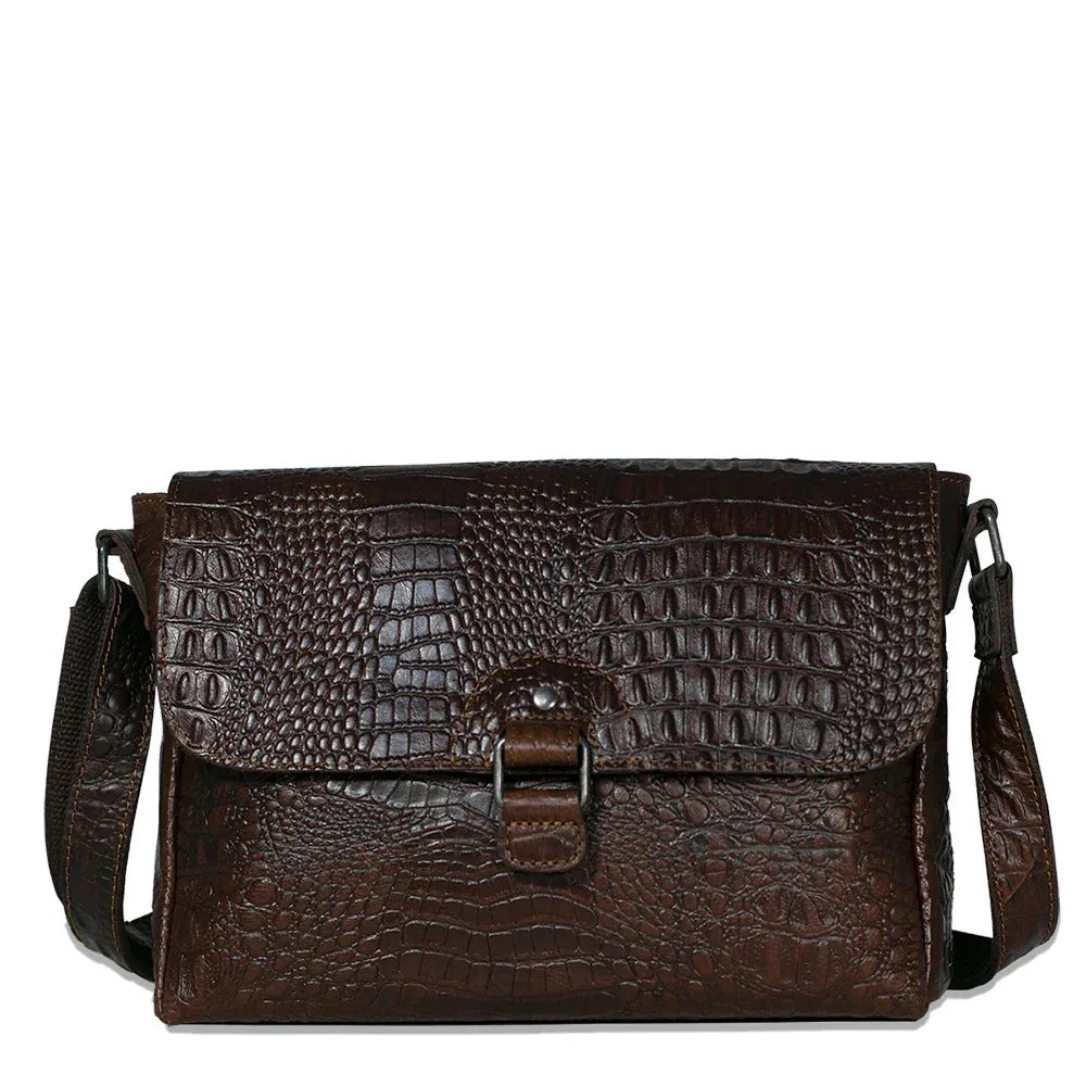 Jack Georges Hornback Croco Olivia Crossbody Bag