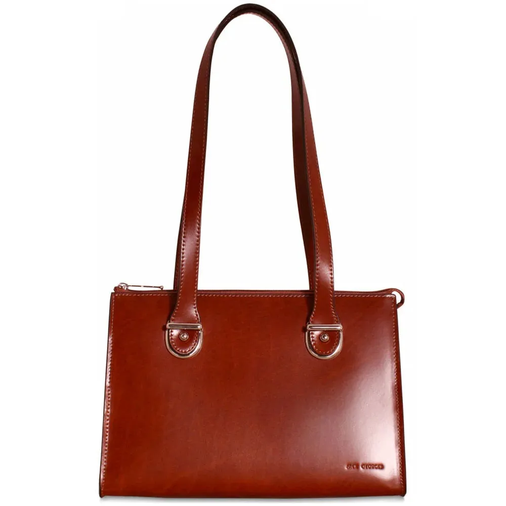 Jack Georges Milano Shoulder Leather Handbag