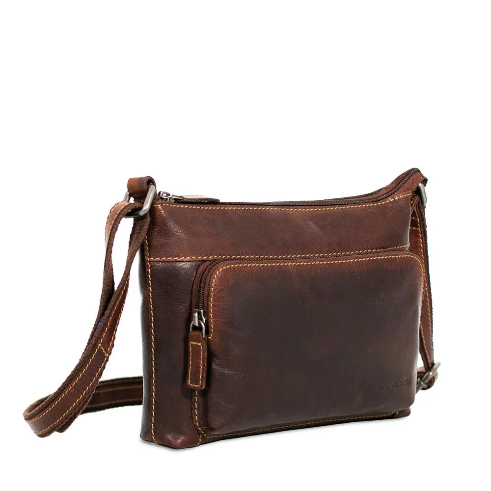 Jack Georges Voyager Mini City Leather Crossbody