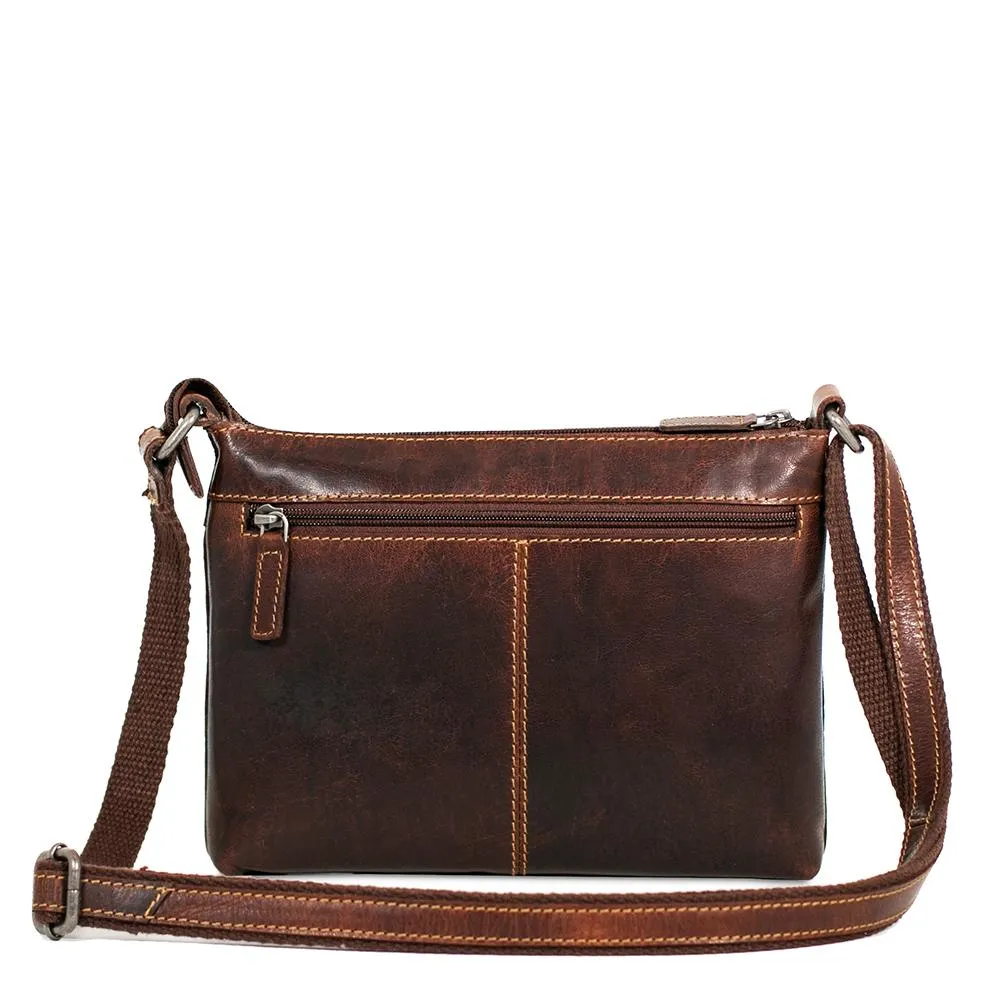 Jack Georges Voyager Mini City Leather Crossbody