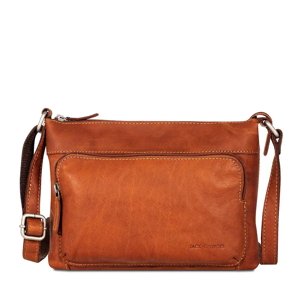 Jack Georges Voyager Mini City Leather Crossbody
