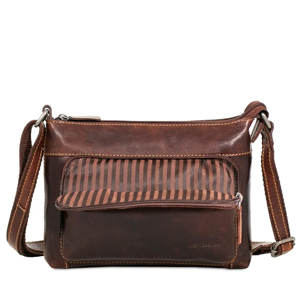 Jack Georges Voyager Mini City Leather Crossbody