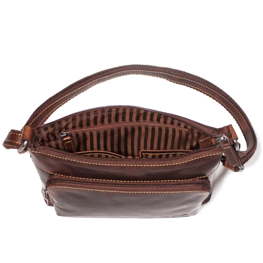 Jack Georges Voyager Mini City Leather Crossbody