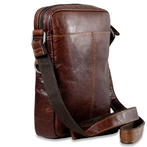 Jack Georges Voyager Slim Crossbody With Zippered Front Pocket