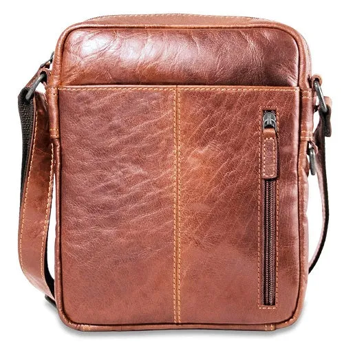 Jack Georges Voyager Slim Crossbody With Zippered Front Pocket