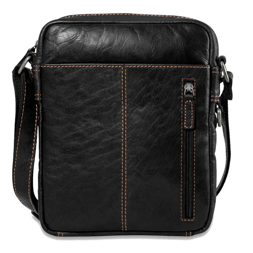 Jack Georges Voyager Slim Crossbody With Zippered Front Pocket