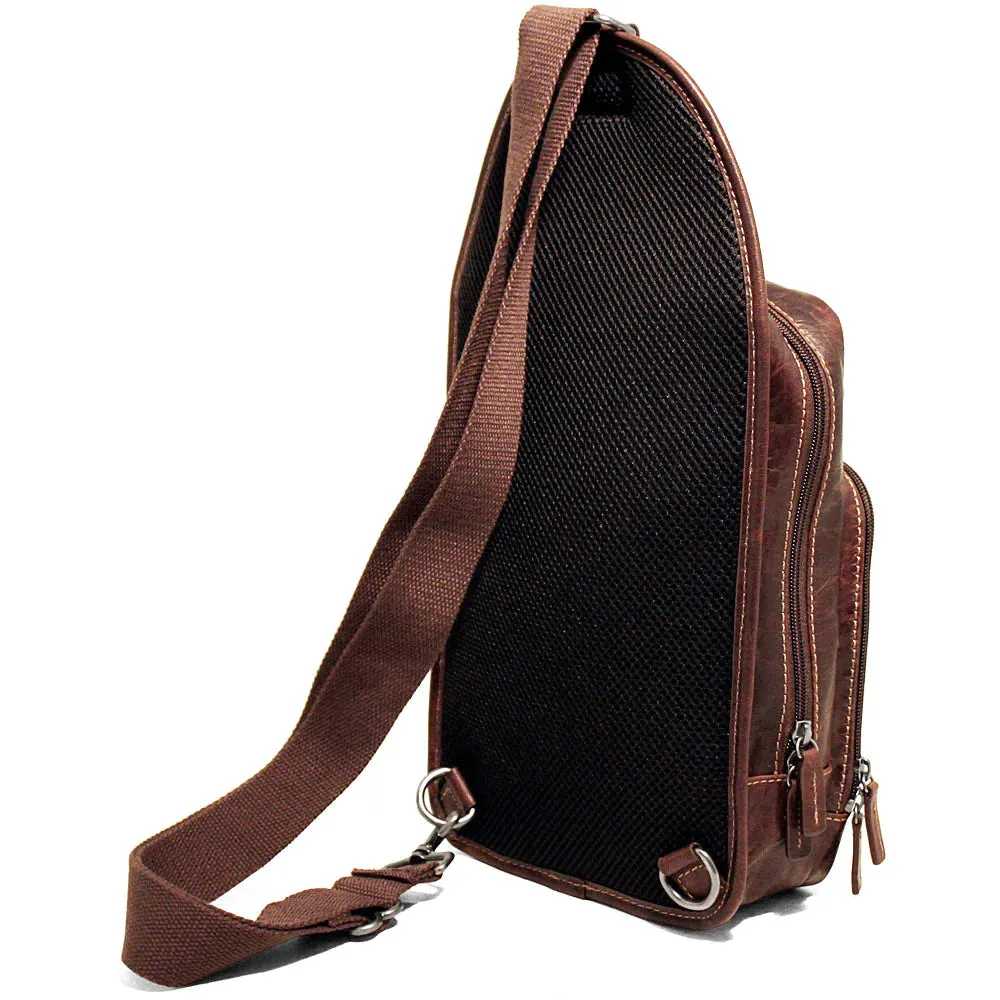 Jack Georges Voyager Sling Bag Brown
