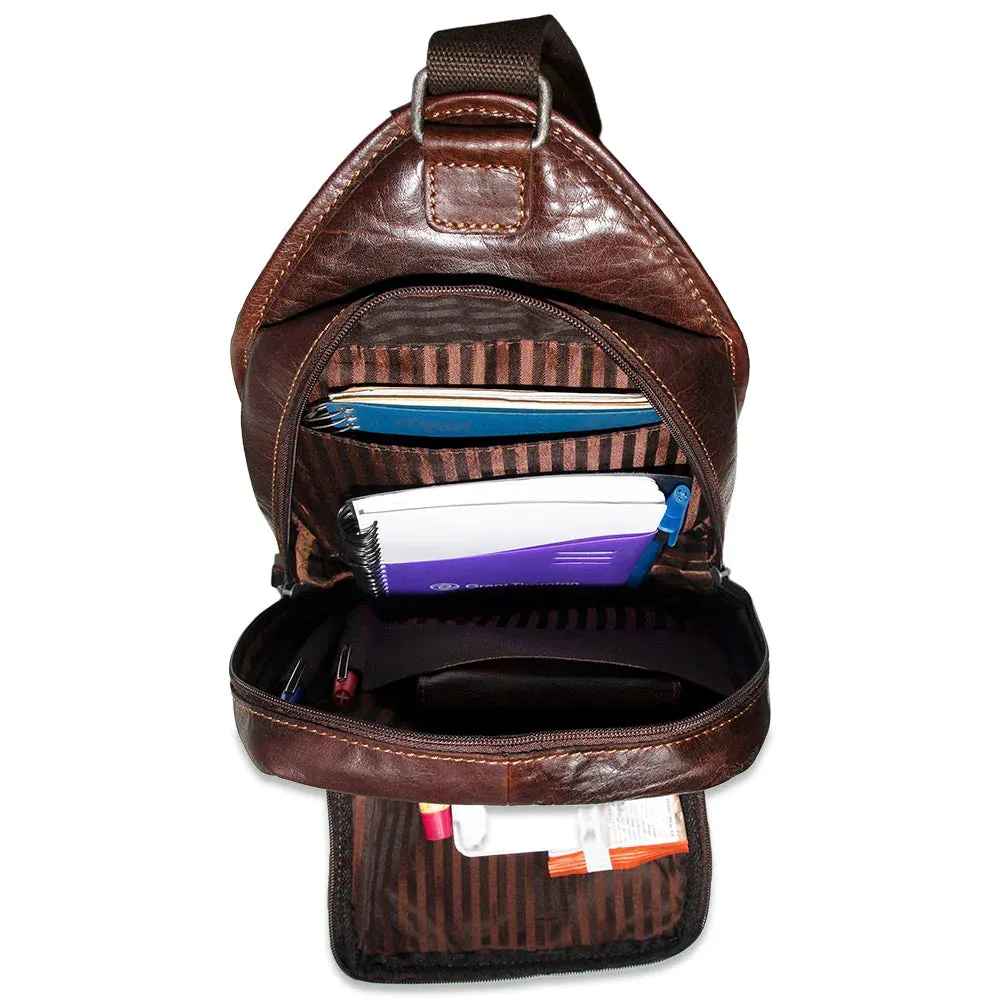 Jack Georges Voyager Sling Bag Brown