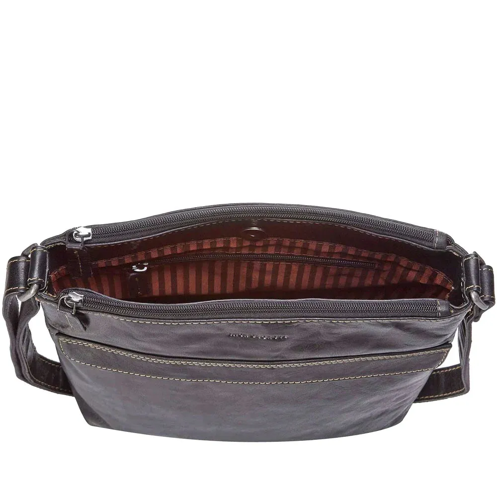 Jack Georges Voyager Zip Top Crossbody Hobo