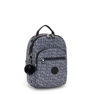 Kipling Seoul Small  Printed Tablet Backpack - Holiday Waves Print