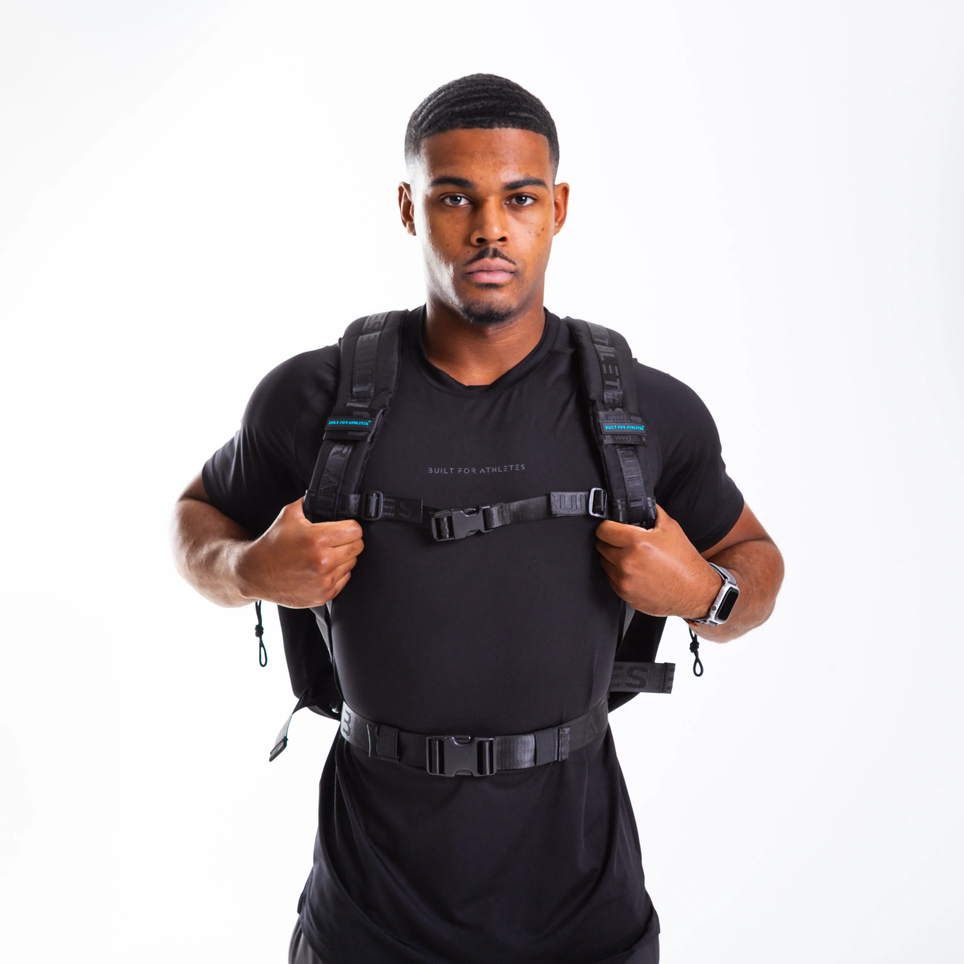 Large Black & Aqua 45L Gym Backpack
