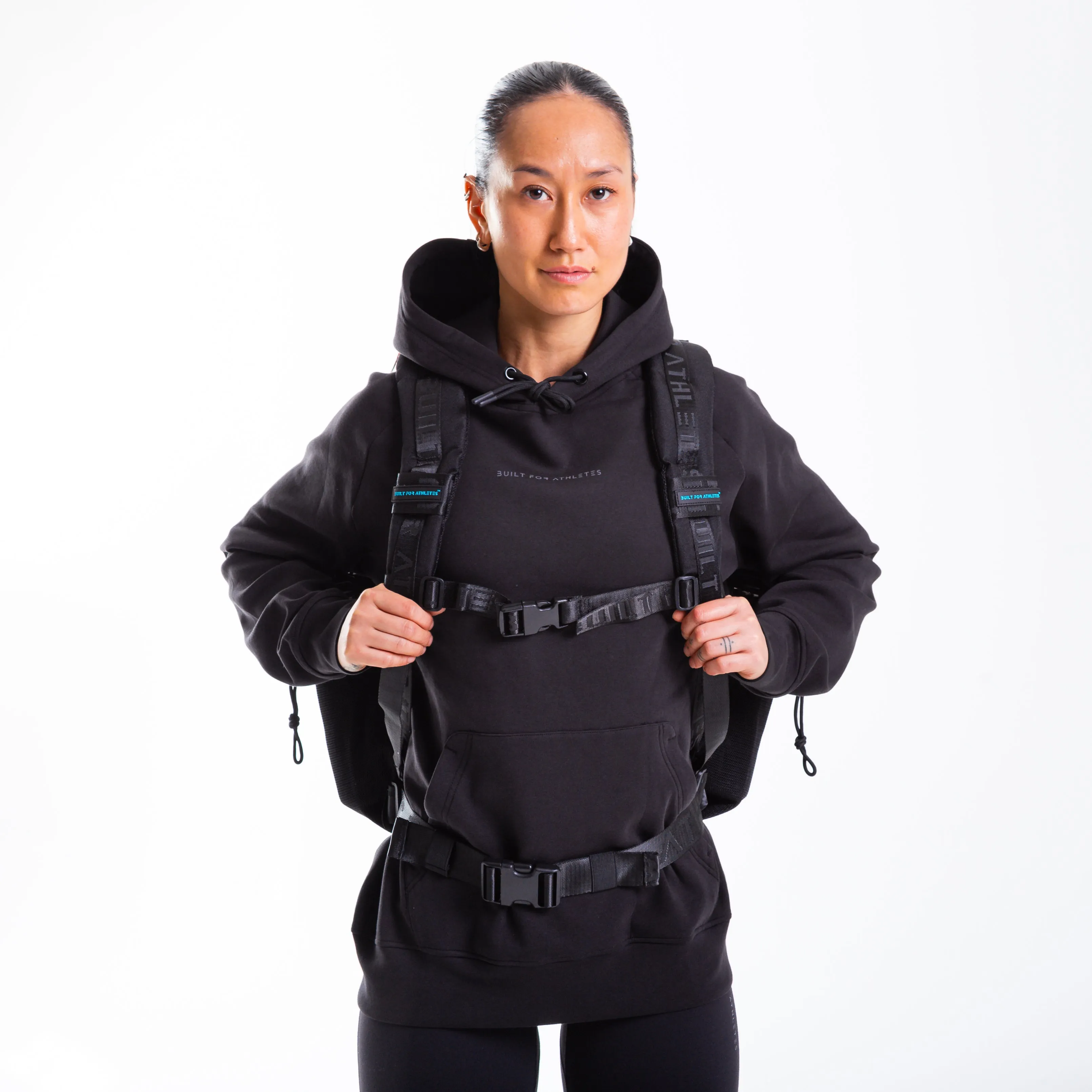 Large Black & Aqua 45L Gym Backpack