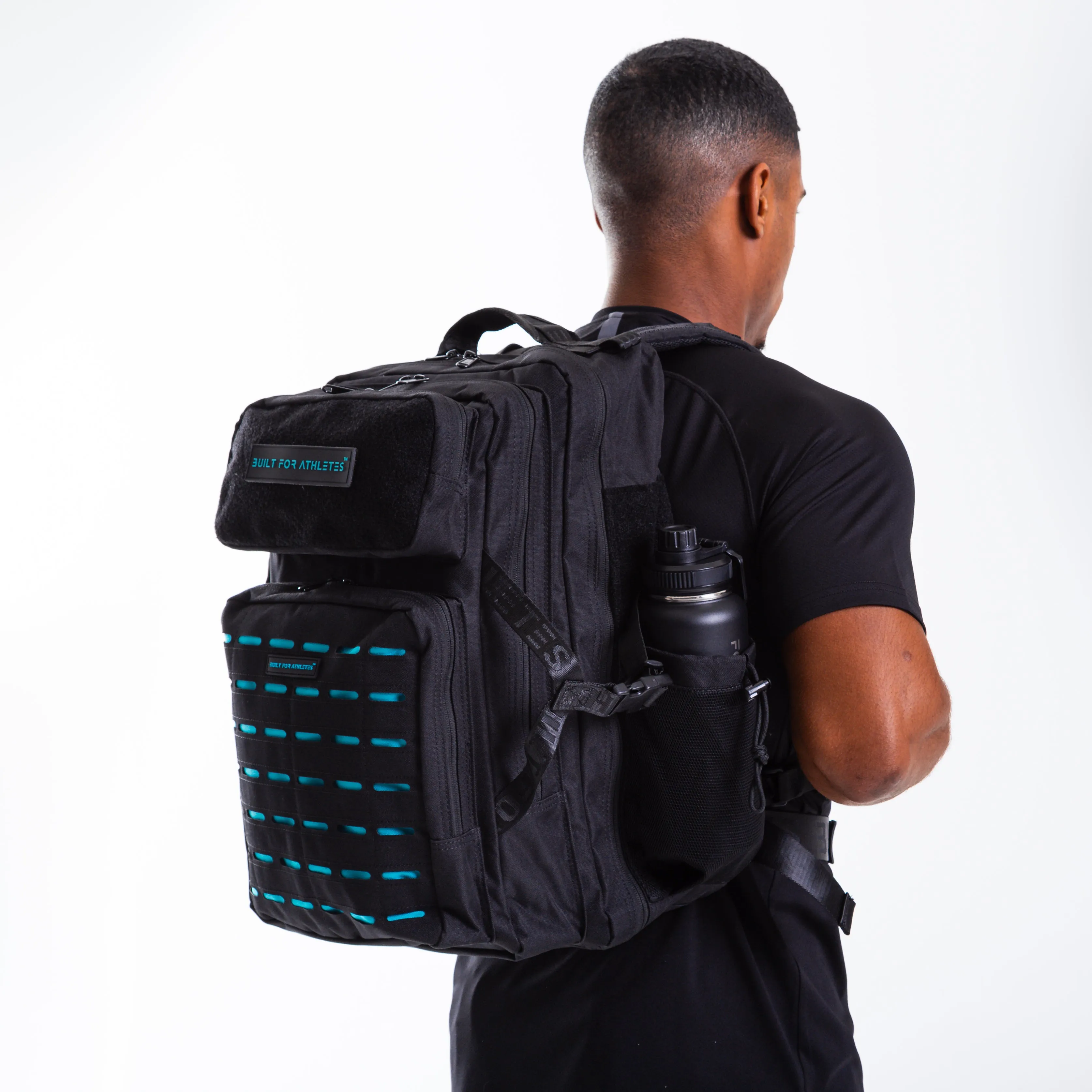 Large Black & Aqua 45L Gym Backpack