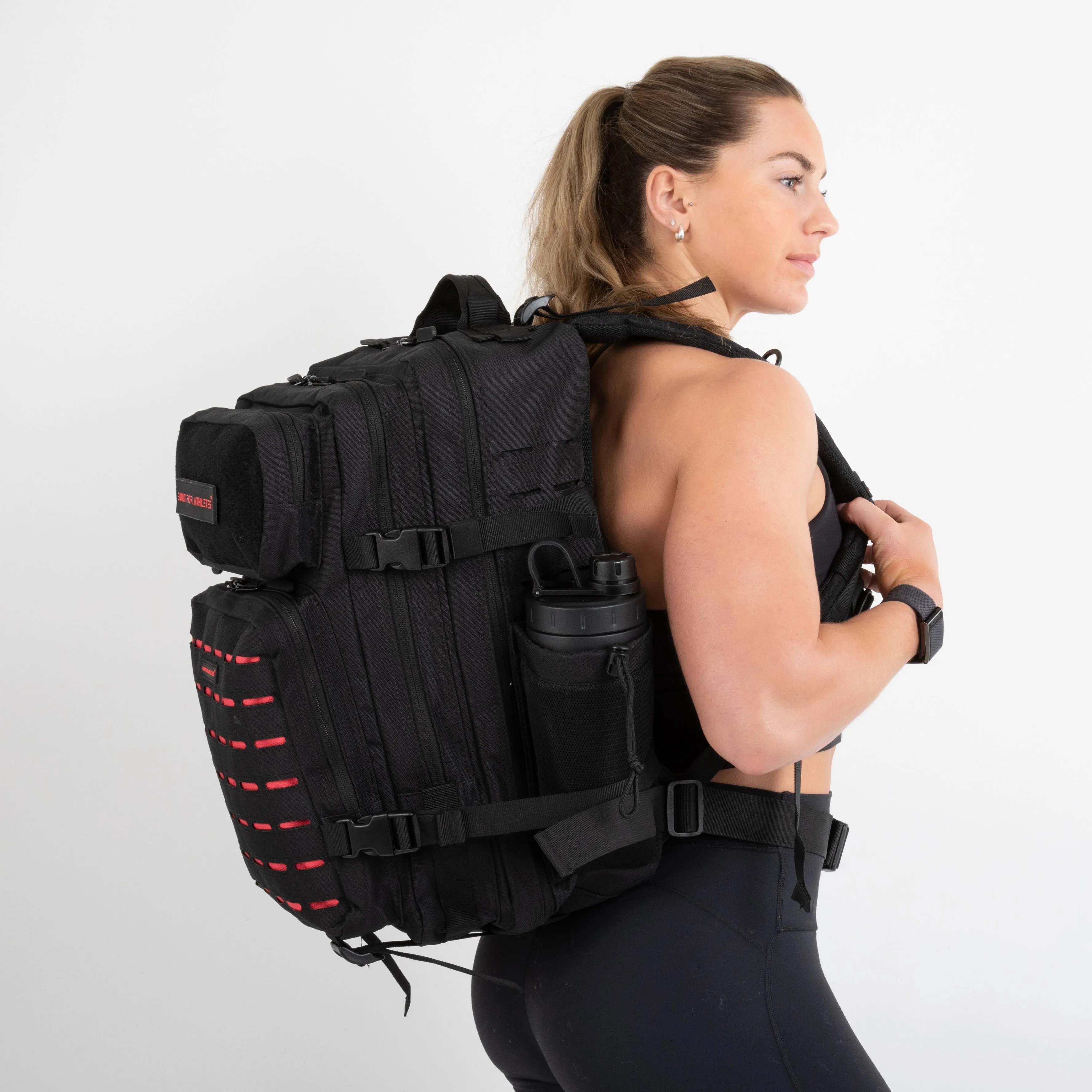 Large Black & Red 45L Gym Backpack