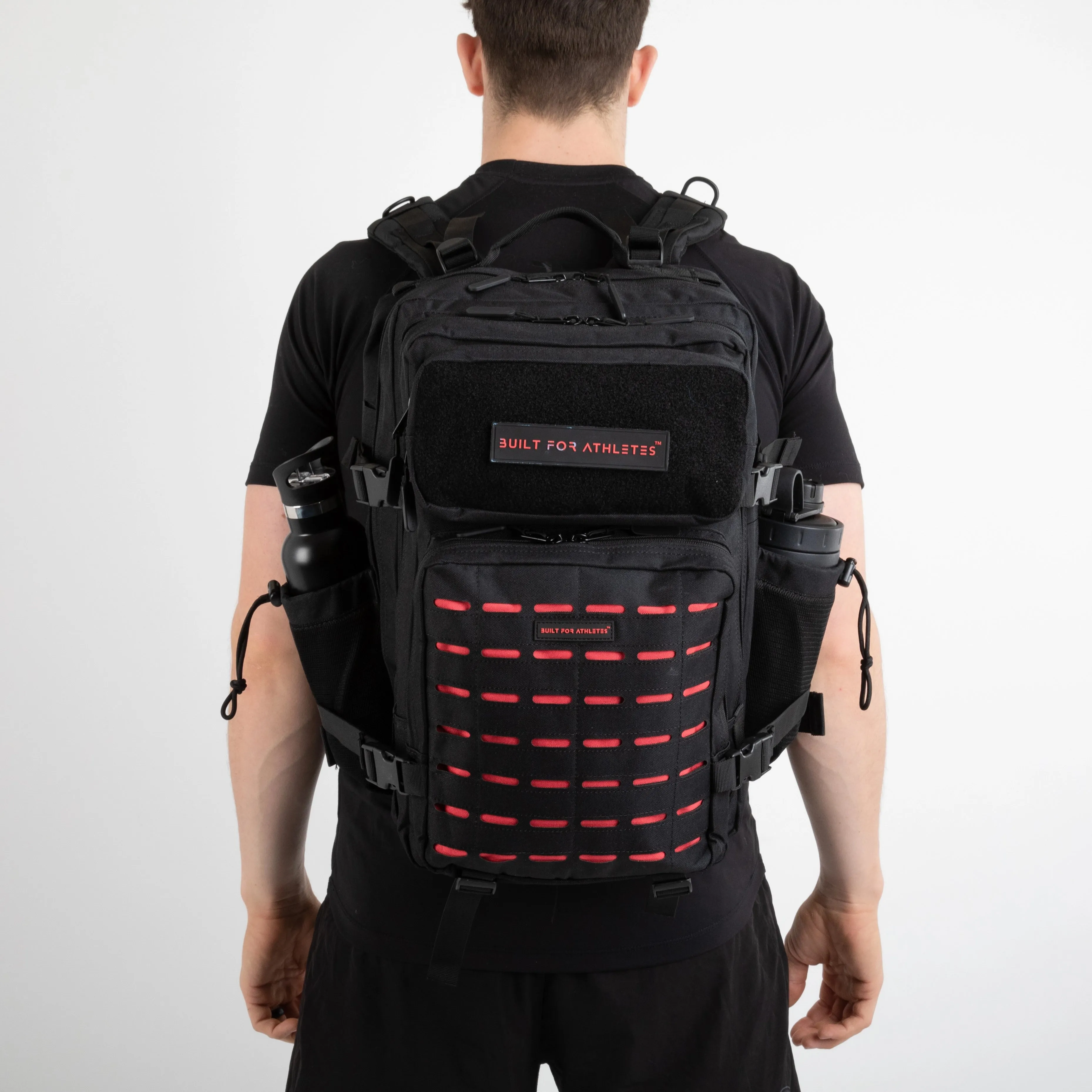 Large Black & Red 45L Gym Backpack