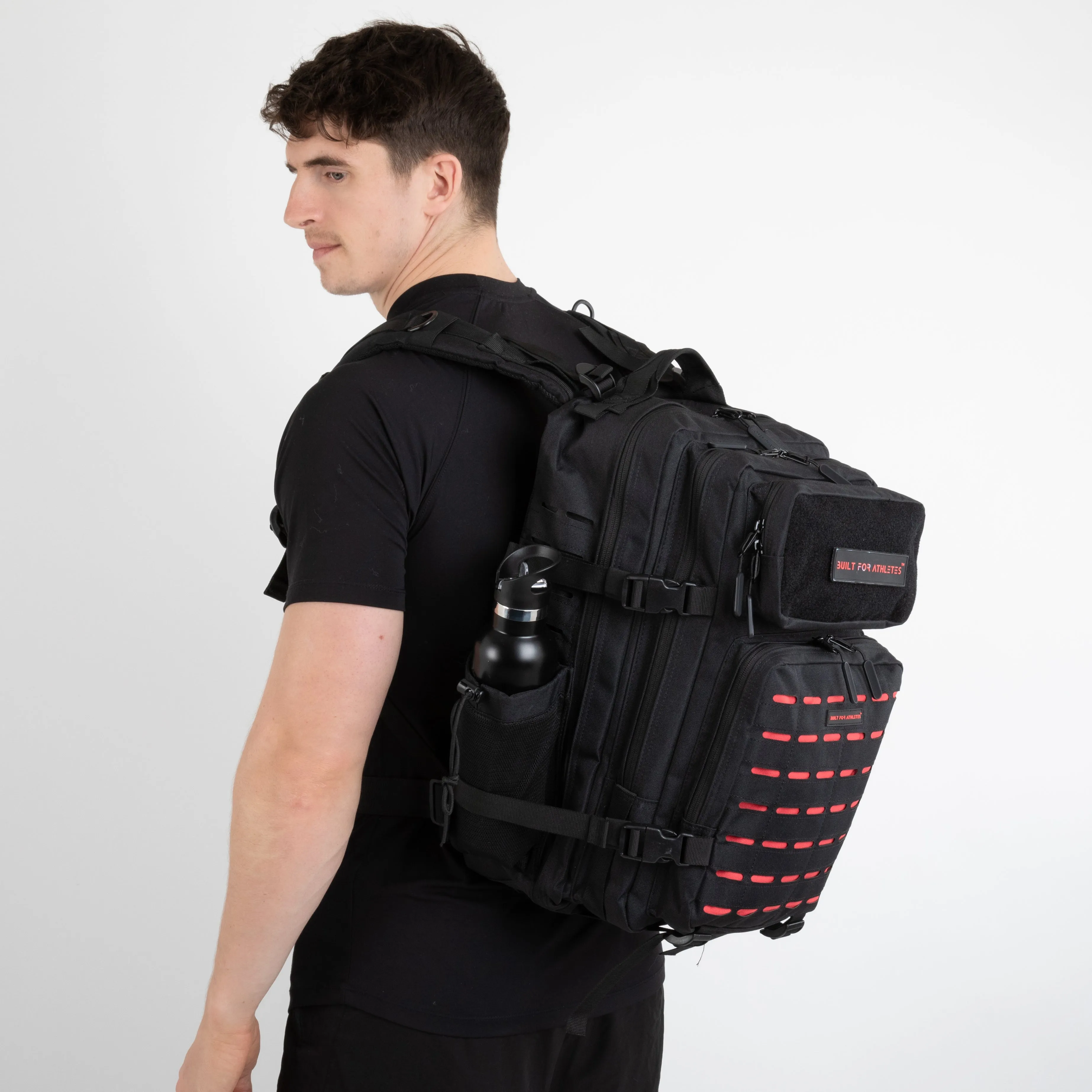 Large Black & Red 45L Gym Backpack