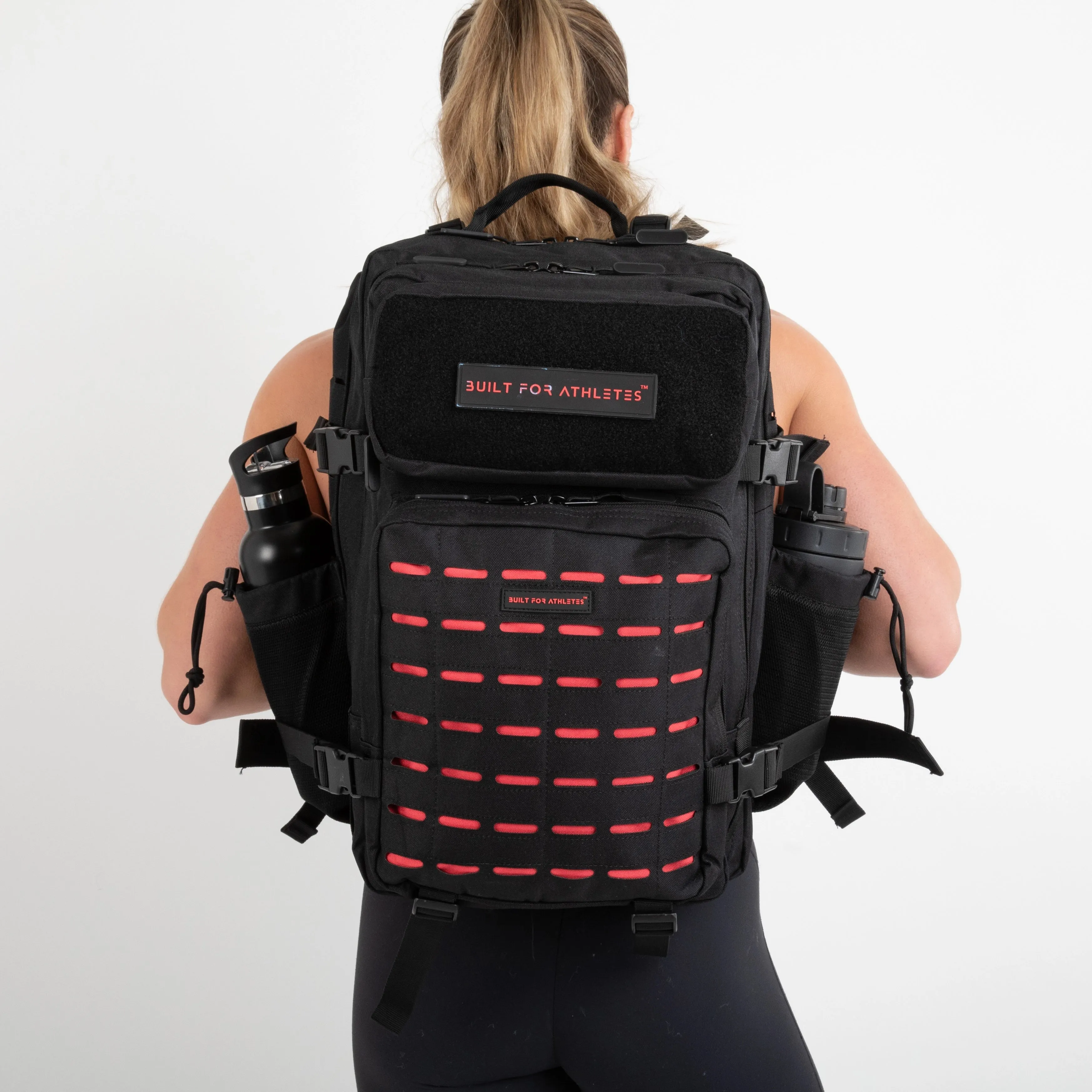 Large Black & Red 45L Gym Backpack