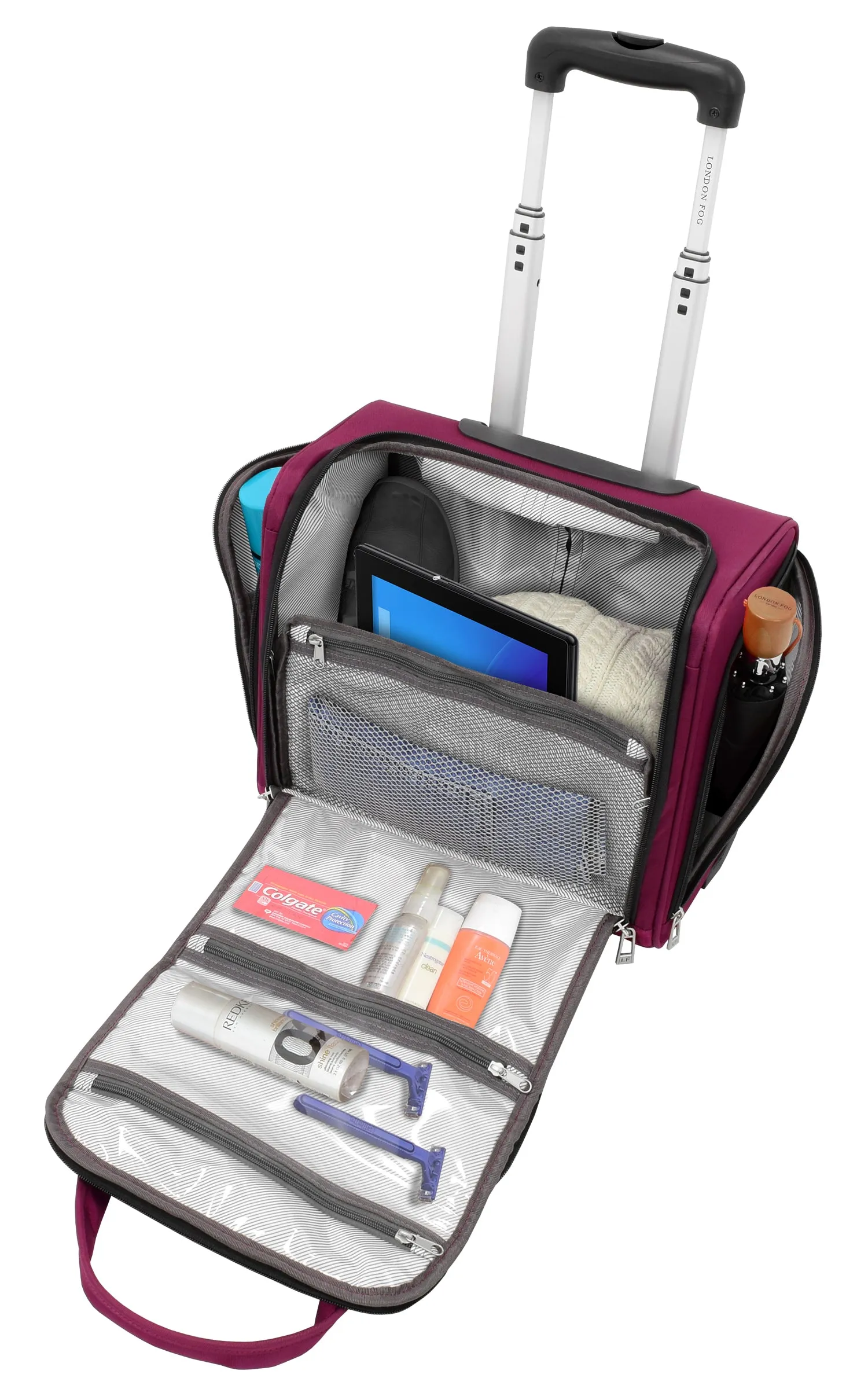 London Fog Cranford Collection 15" 2-Wheel Wheeled Boarding Bag