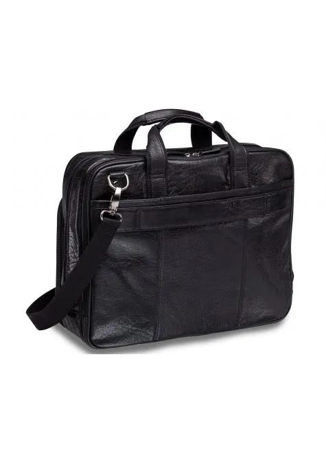 Mancini Arizona Double Compartment Zip Briefcase for 15.6'' Laptop