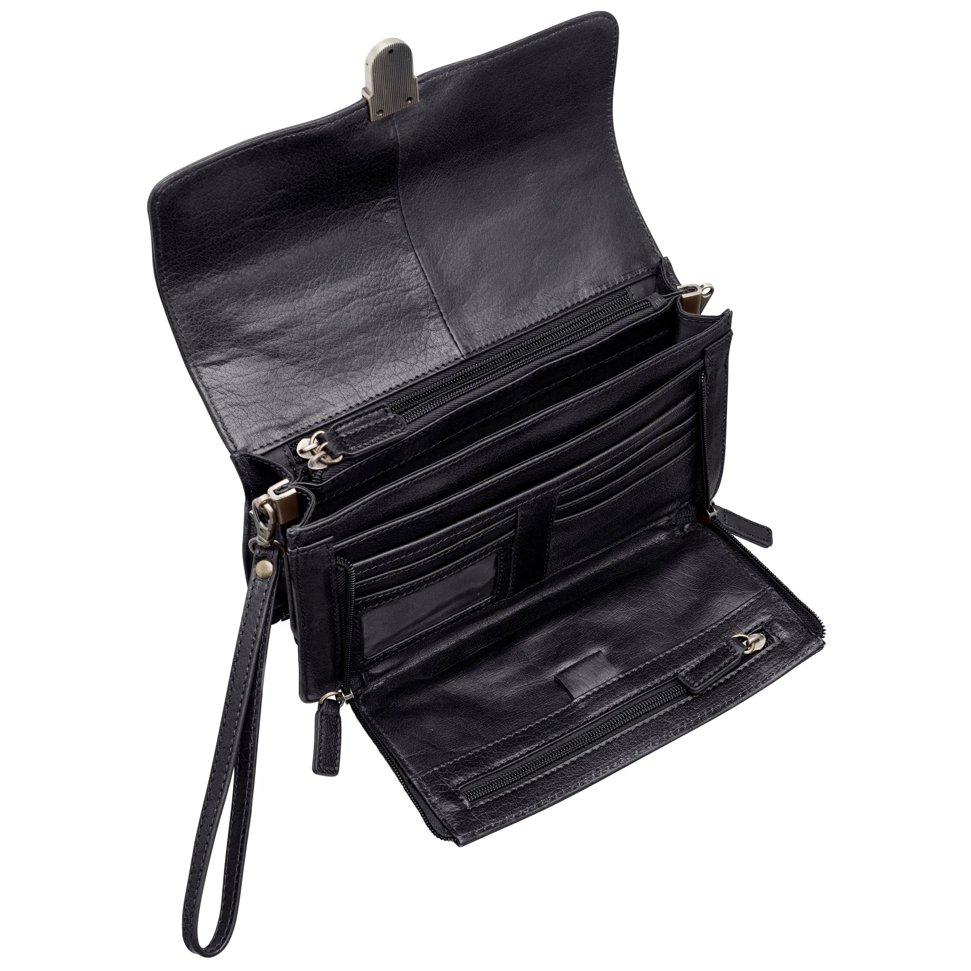 Mancini Arizona Leather Unisex Bag With Front Organizer