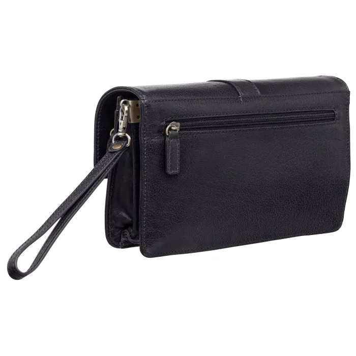 Mancini Arizona Leather Unisex Bag With Front Organizer