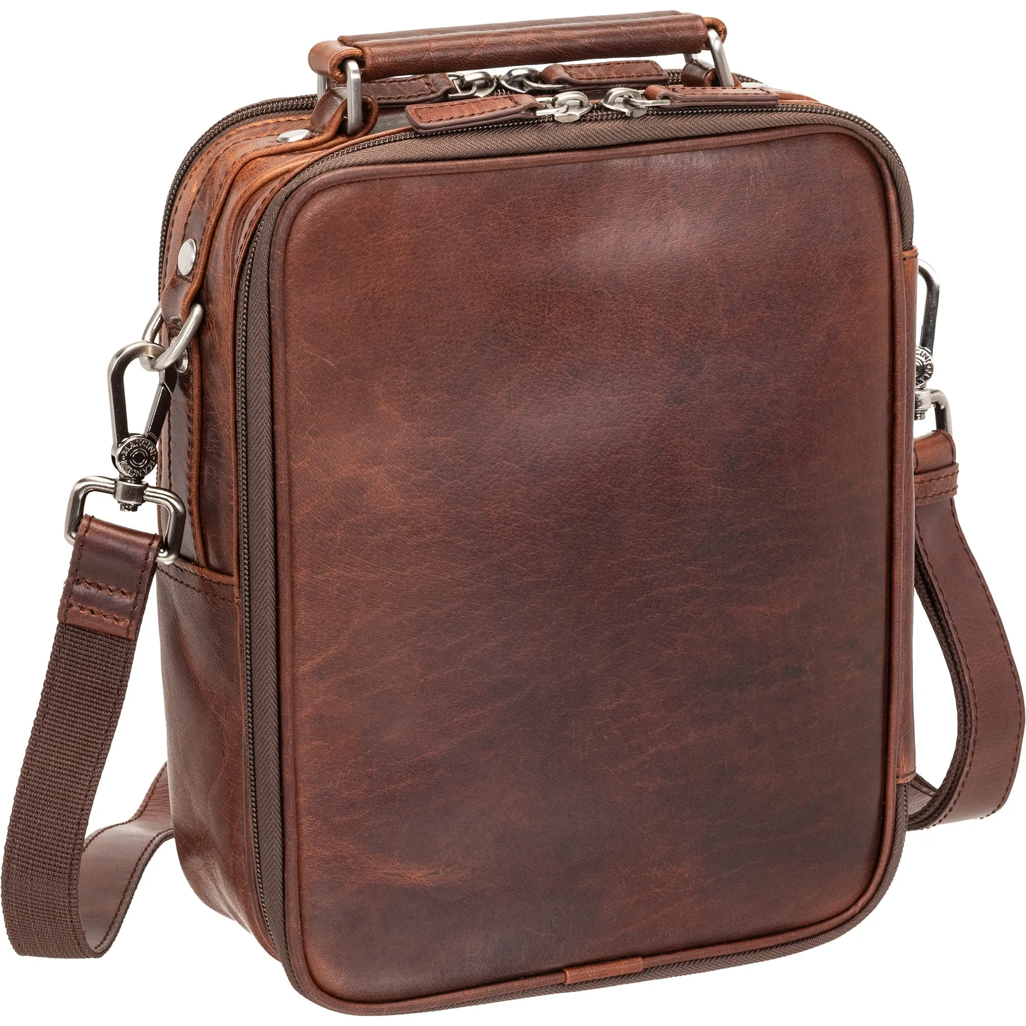 Mancini Buffalo Large Unisex Bag with Zippered Rear Organizer
