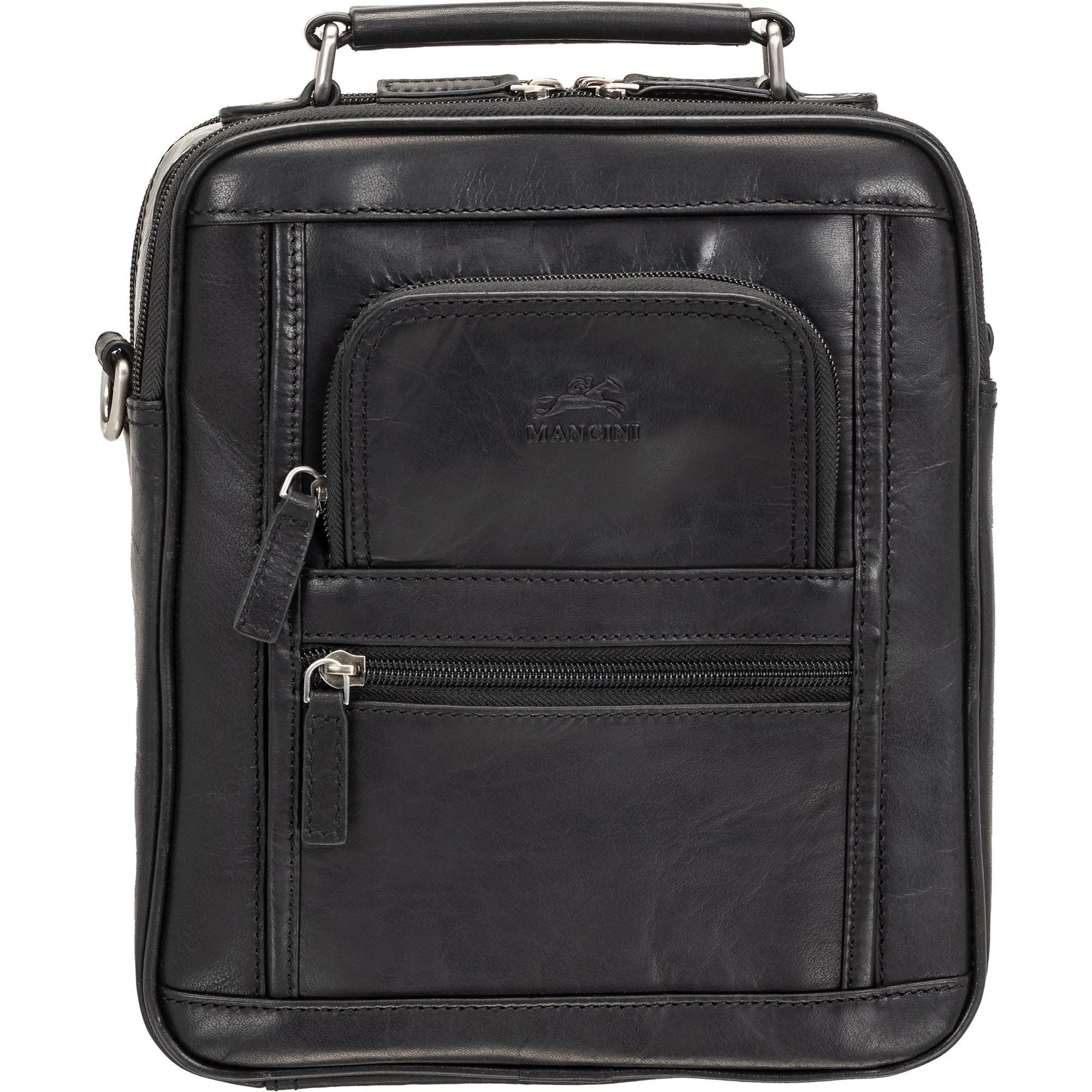 Mancini Buffalo leather Double Compartment Unisex Bag
