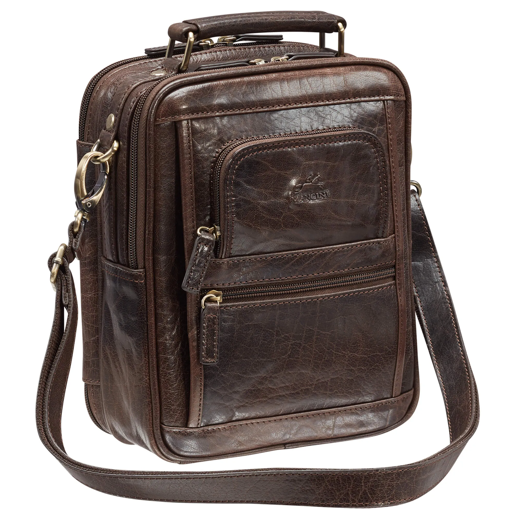 Mancini Large Unisex Bag with Zippered Rear Organizer