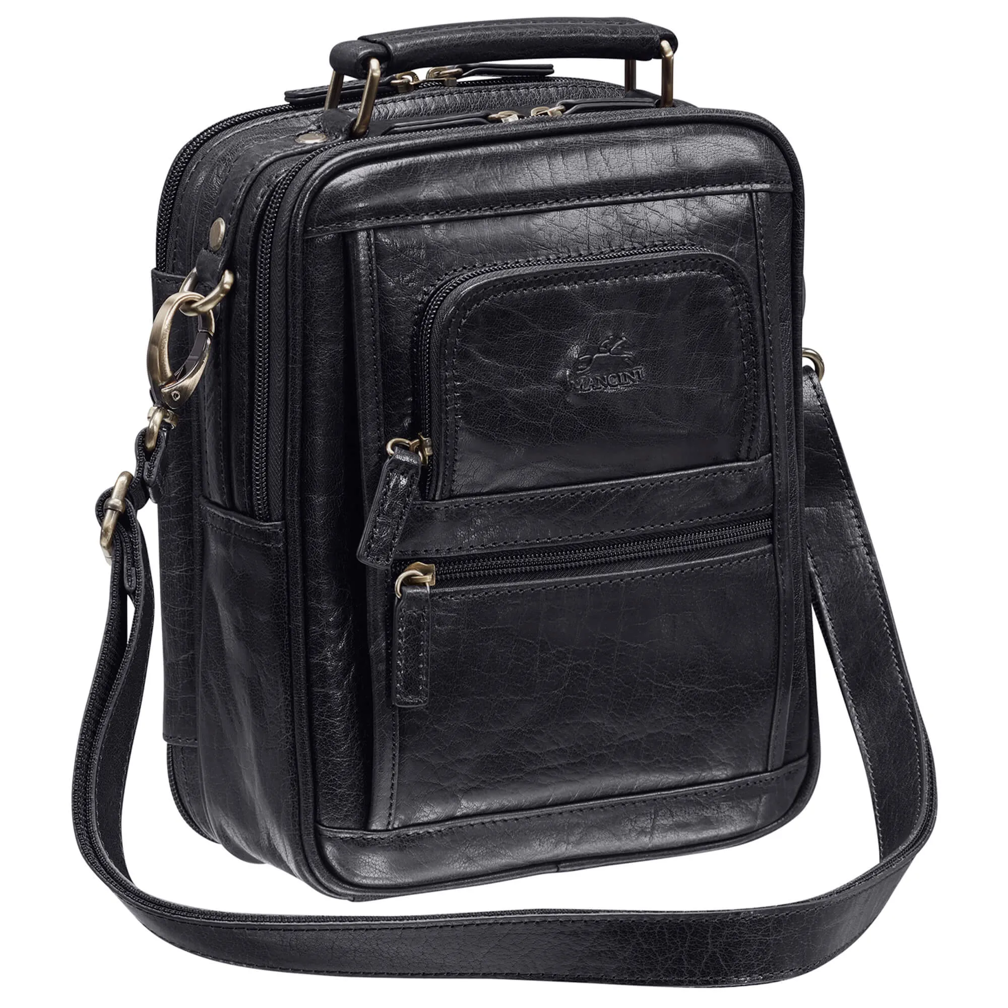 Mancini Large Unisex Bag with Zippered Rear Organizer