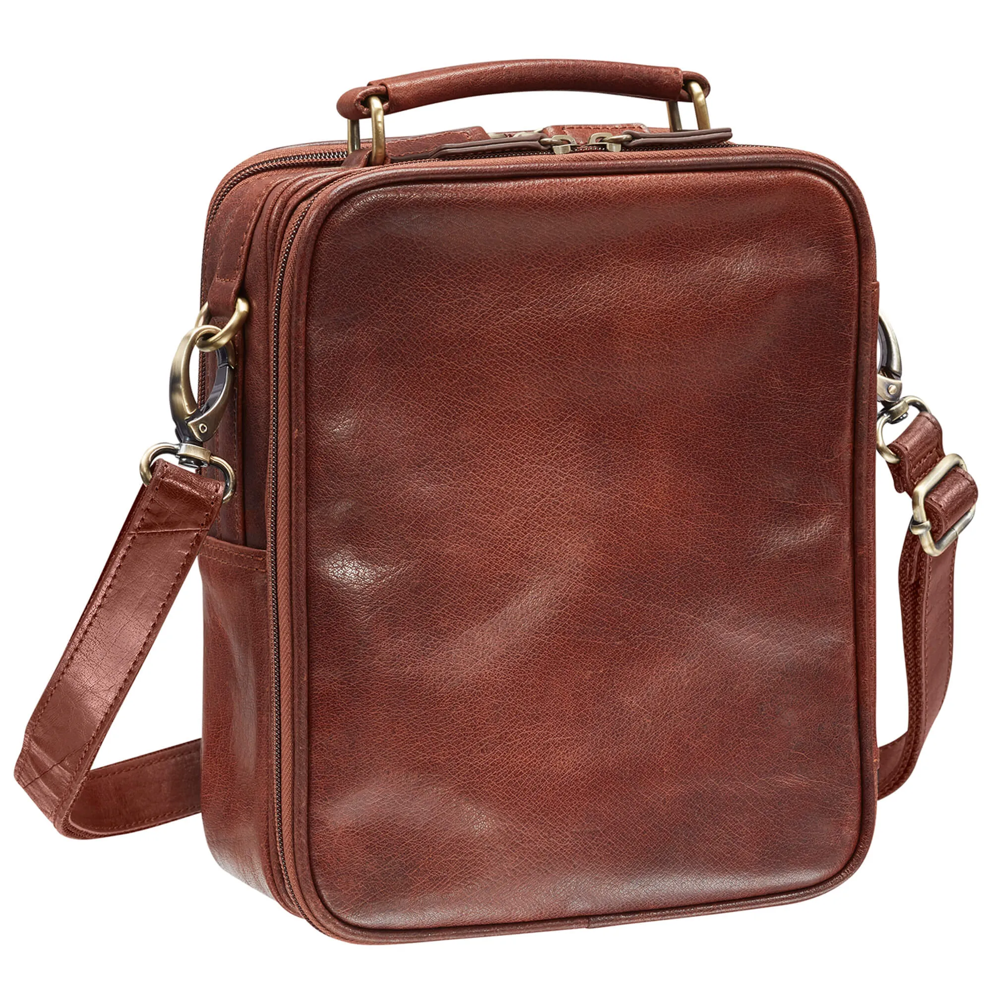 Mancini Large Unisex Bag with Zippered Rear Organizer