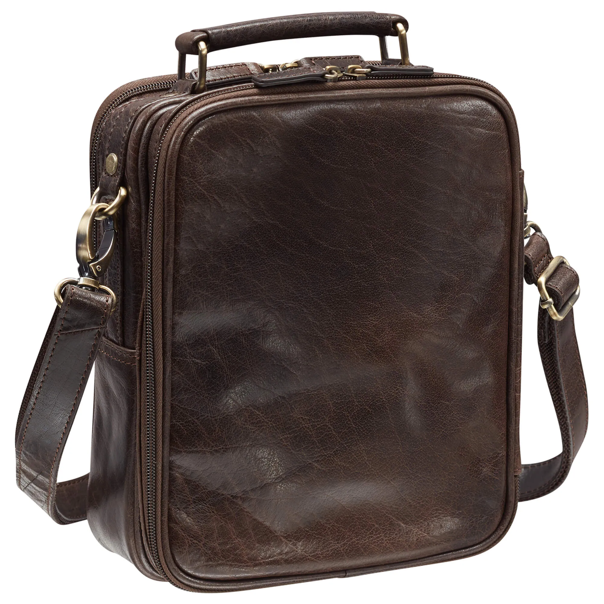 Mancini Large Unisex Bag with Zippered Rear Organizer