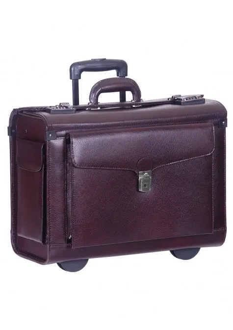 Mancini Leather Goods Deluxe Wheeled Catalog Case