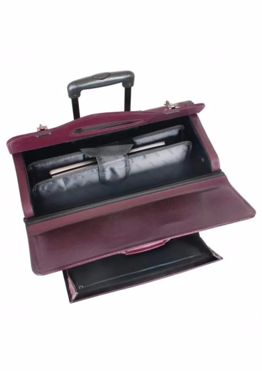 Mancini Leather Goods Deluxe Wheeled Catalog Case
