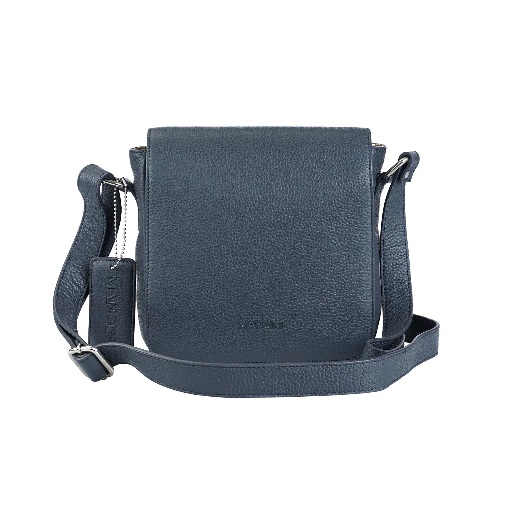 Mancini Pebbled Page Crossbody Bag