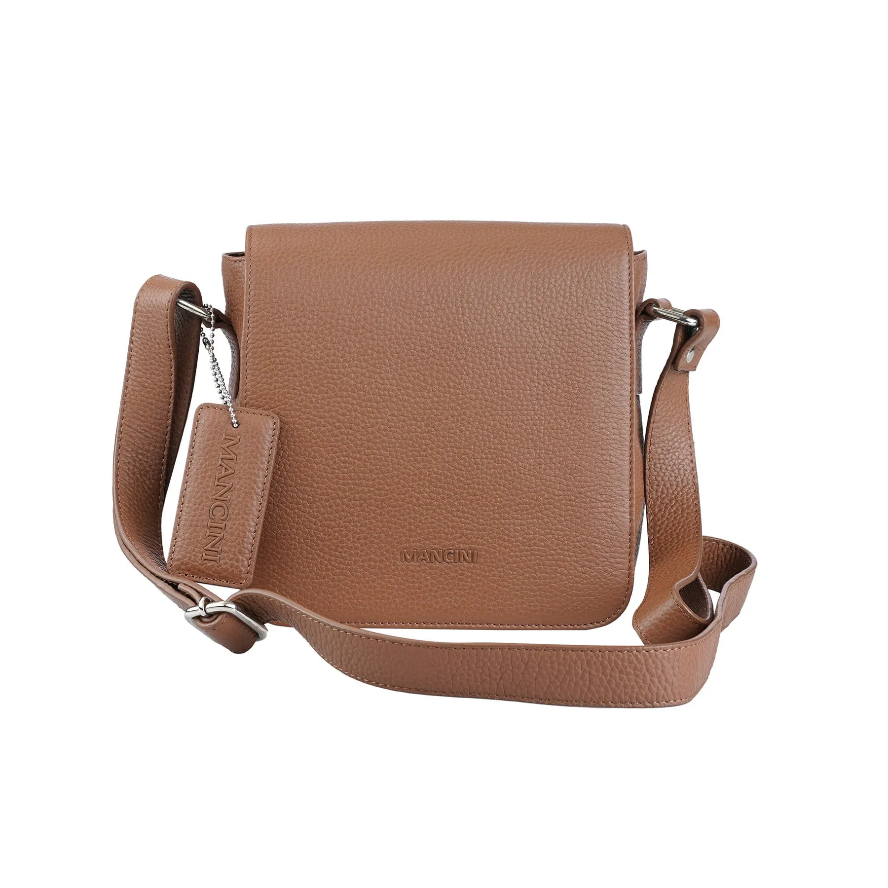 Mancini Pebbled Page Crossbody Bag