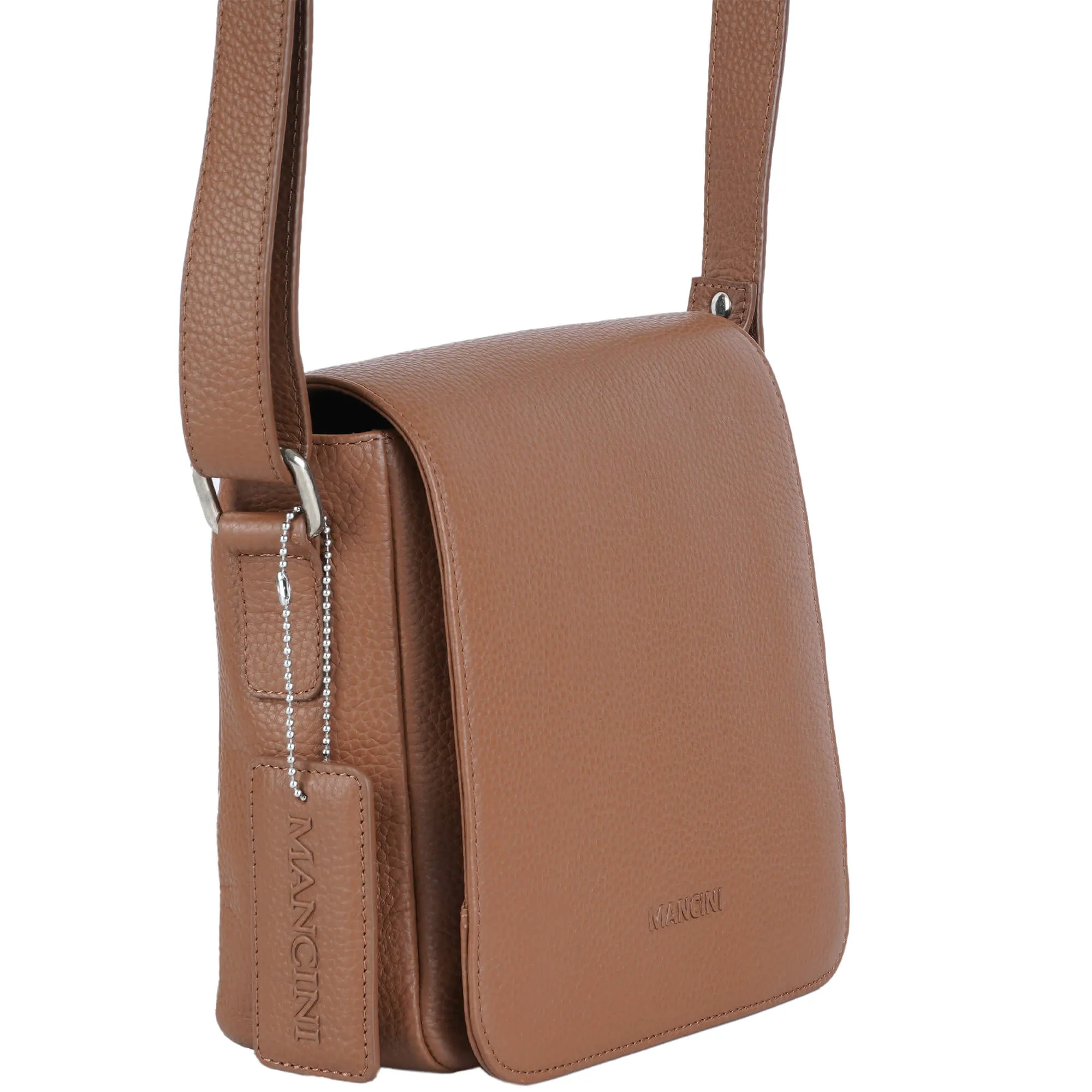 Mancini Pebbled Page Crossbody Bag