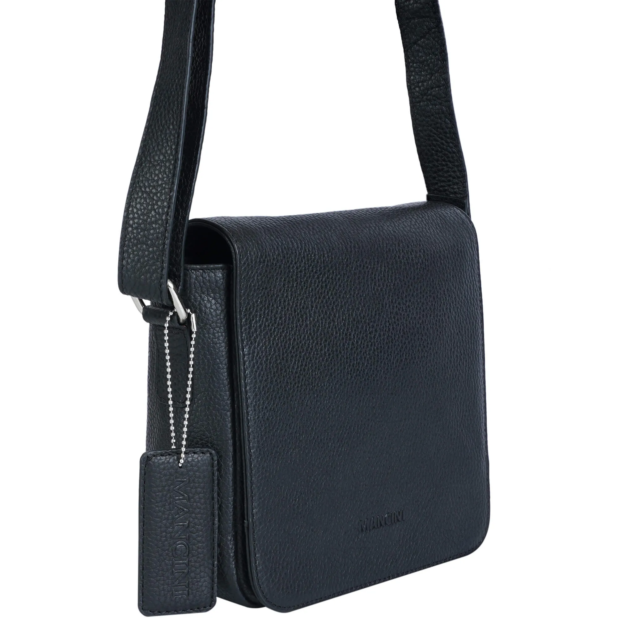 Mancini Pebbled Page Crossbody Bag