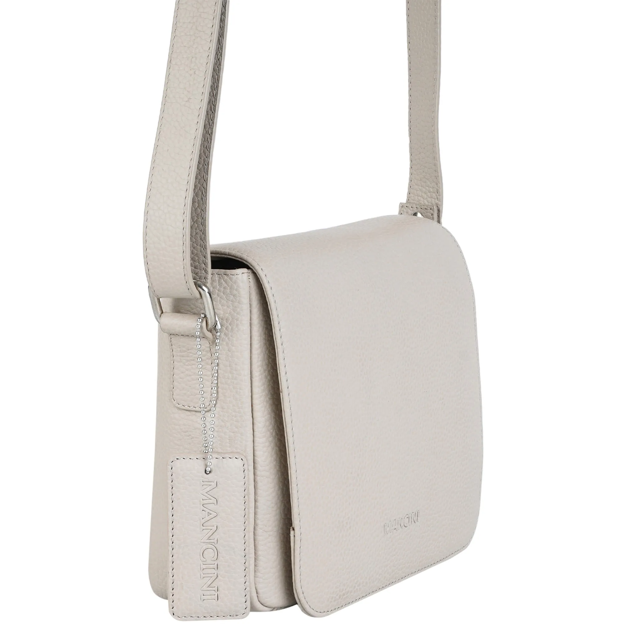 Mancini Pebbled Page Crossbody Bag