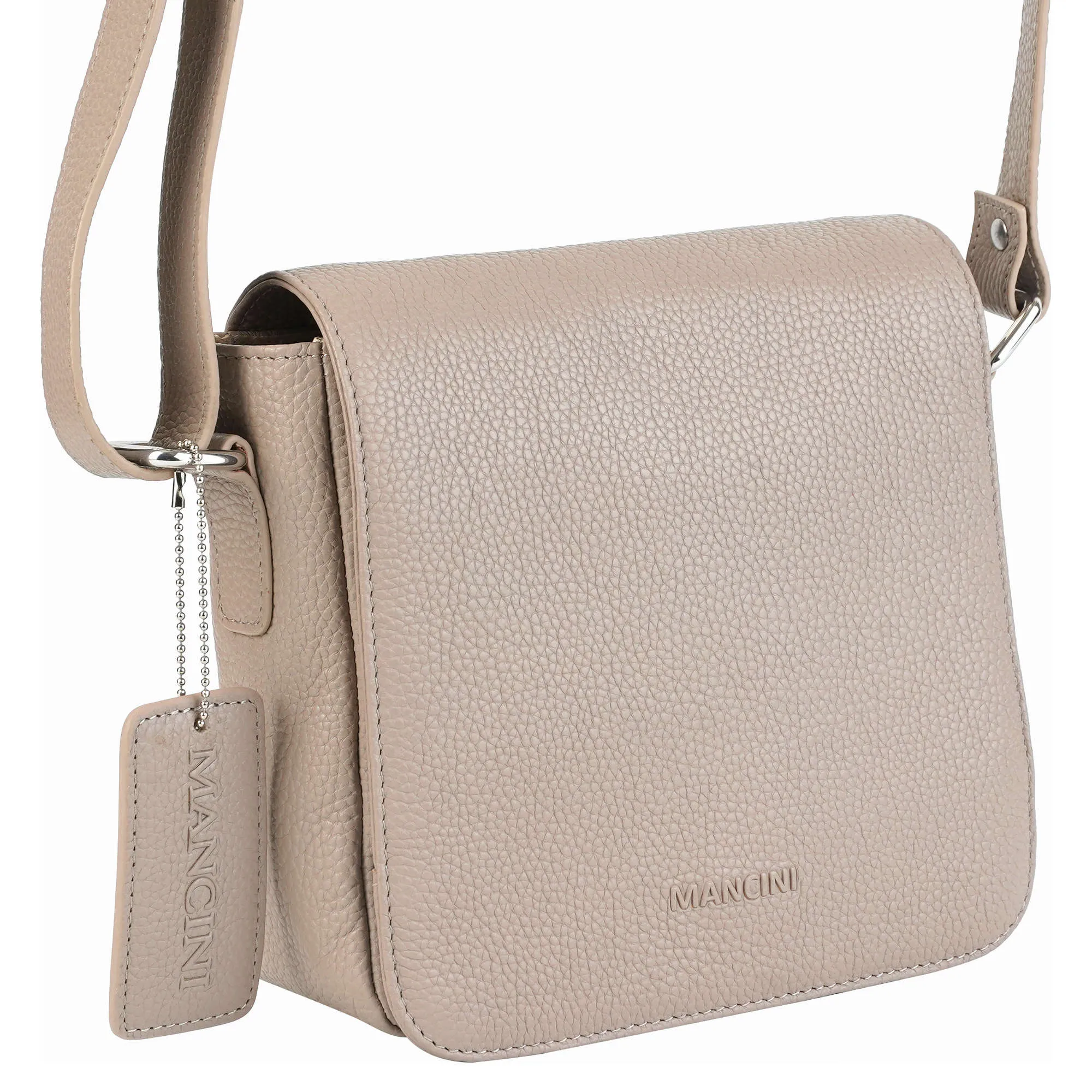 Mancini Pebbled Page Crossbody Bag